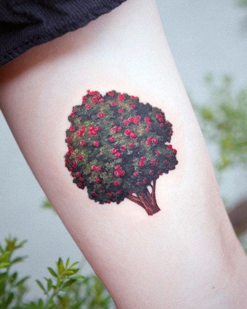 Girls Designs Camellia Tattoo