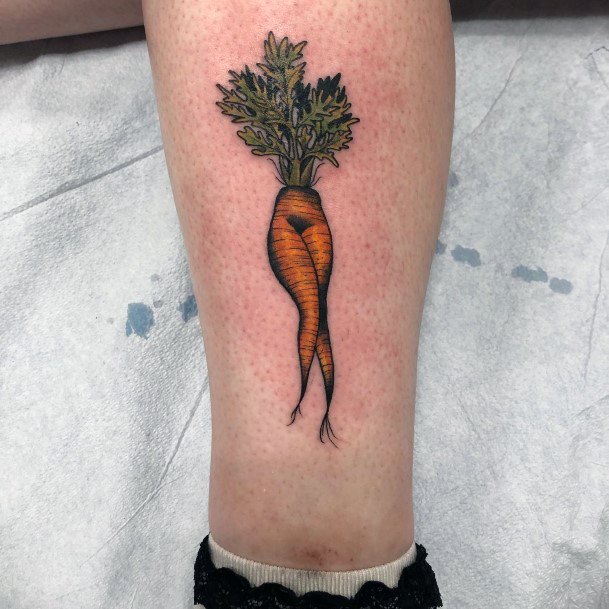 Girls Designs Carrot Tattoo