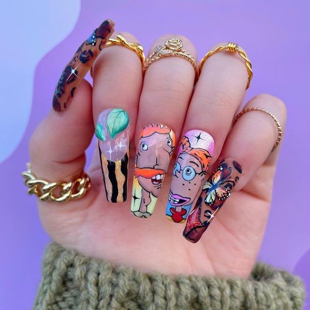 Girls Designs Cartoon Nail