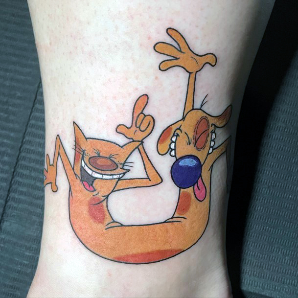 Girls Designs Catdog Tattoo