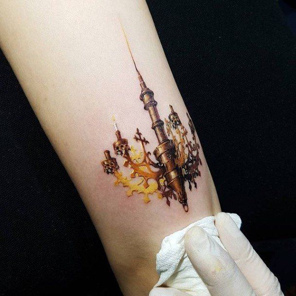 Girls Designs Chandelier Tattoo