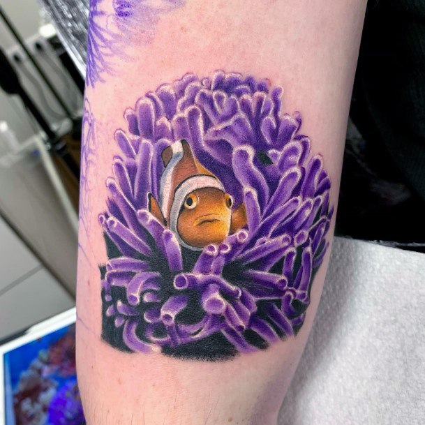 Girls Designs Clown Fish Tattoo