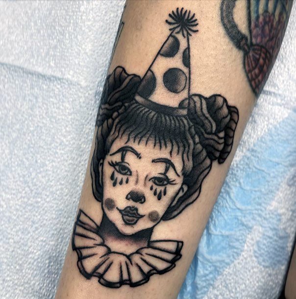 Girls Designs Clown Tattoo