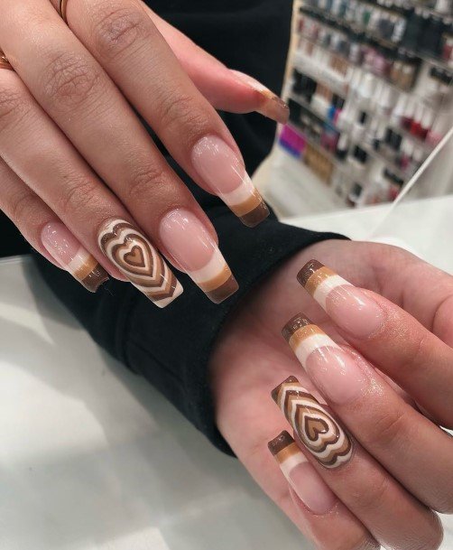 Girls Designs Coffee Nail