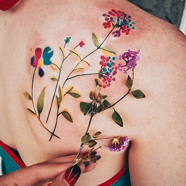 Girls Designs Color Tattoo