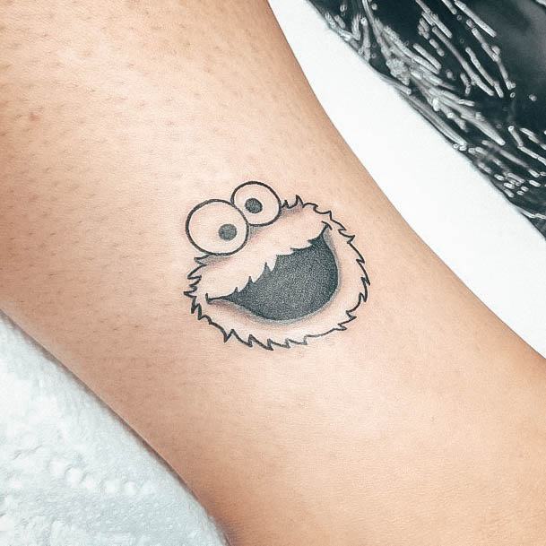 Girls Designs Cookie Monster Tattoo