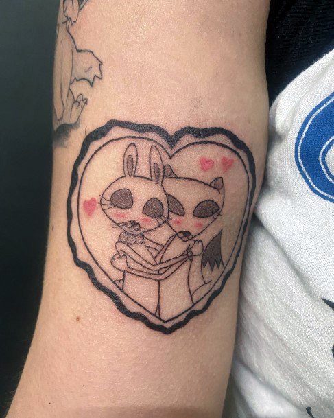 Girls Designs Courage The Cowardly Dog Tattoo