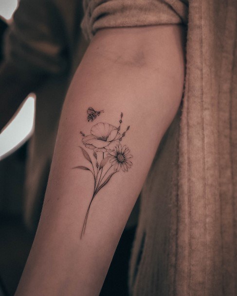 Girls Designs Daisy Tattoo