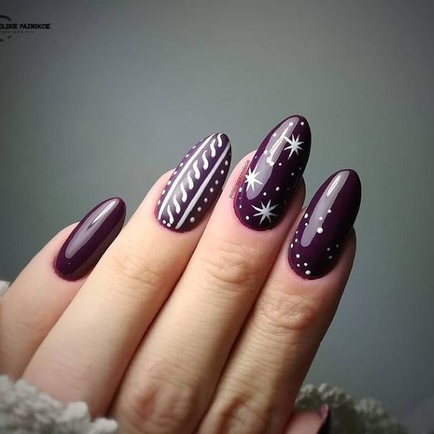 Girls Designs Dark Nail