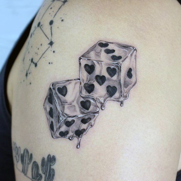 Girls Designs Dice Tattoo