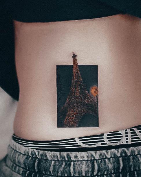 Girls Designs Eiffel Tower Tattoo