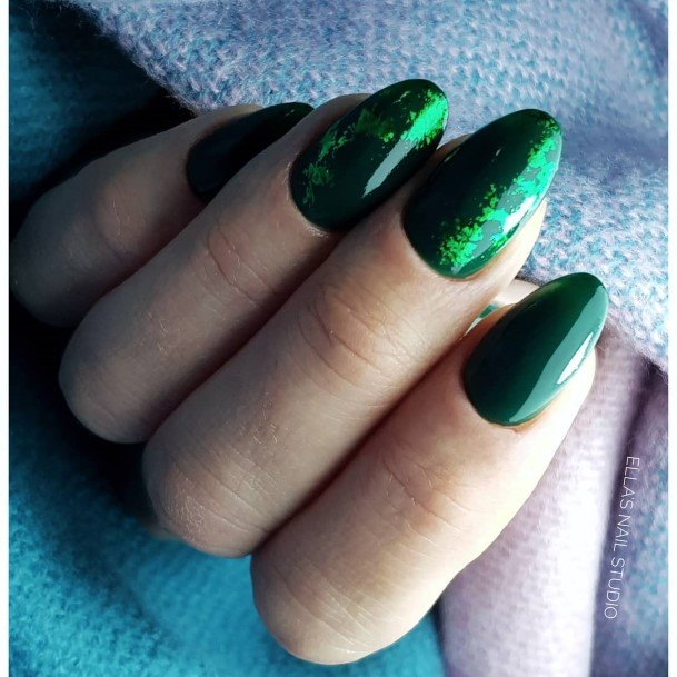 Girls Designs Emerald Green Nail