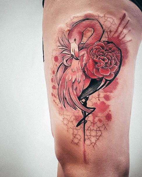 Girls Designs Flamingo Tattoo