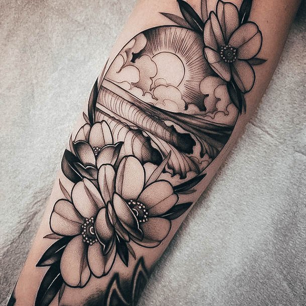 Girls Designs Forearm Sleeve Tattoo