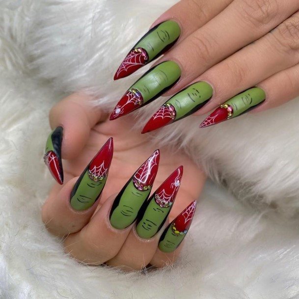 Girls Designs Frankenstein Nail