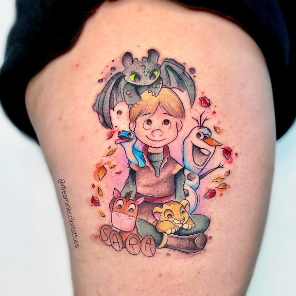 Girls Designs Frozen Tattoo