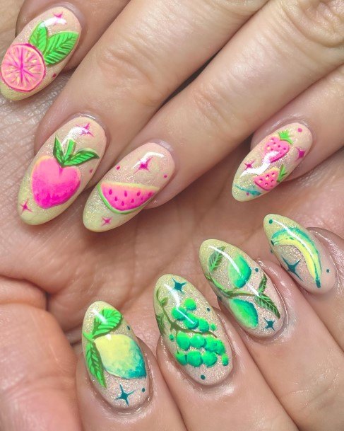 Girls Designs Fruit Nail