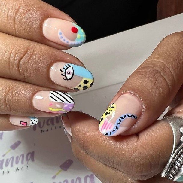 Girls Designs Funky Nail