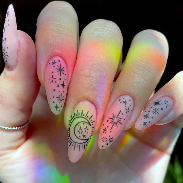 Girls Designs Galaxy Nail