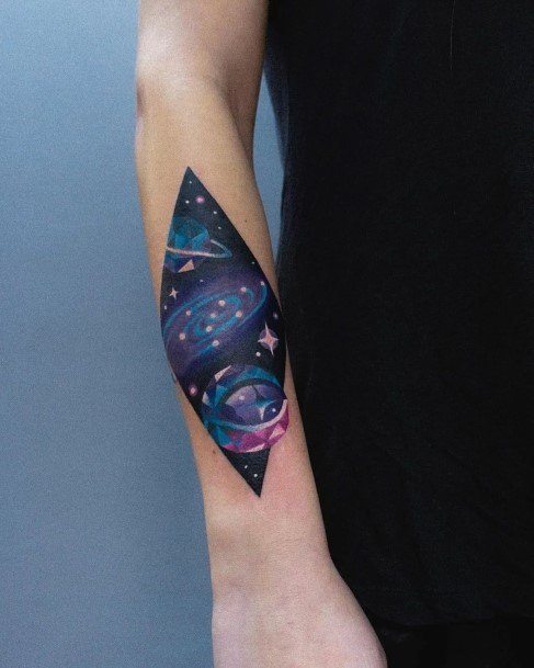 Girls Designs Galaxy Tattoo Forearm