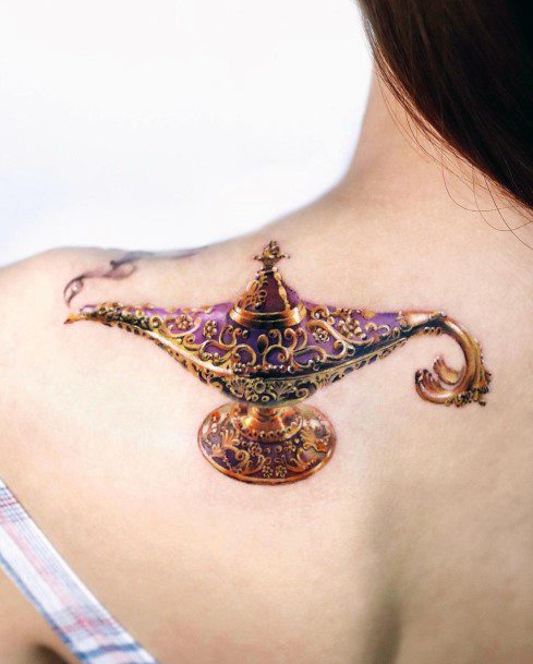 Girls Designs Genie Lamp Tattoo