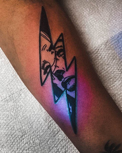 Girls Designs Glow In The Dark Tattoo Lightning Bolt