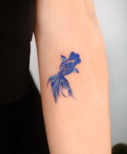 Girls Designs Goldfish Tattoo