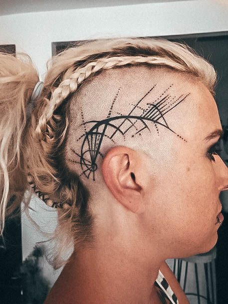 Girls Designs Head Tattoo