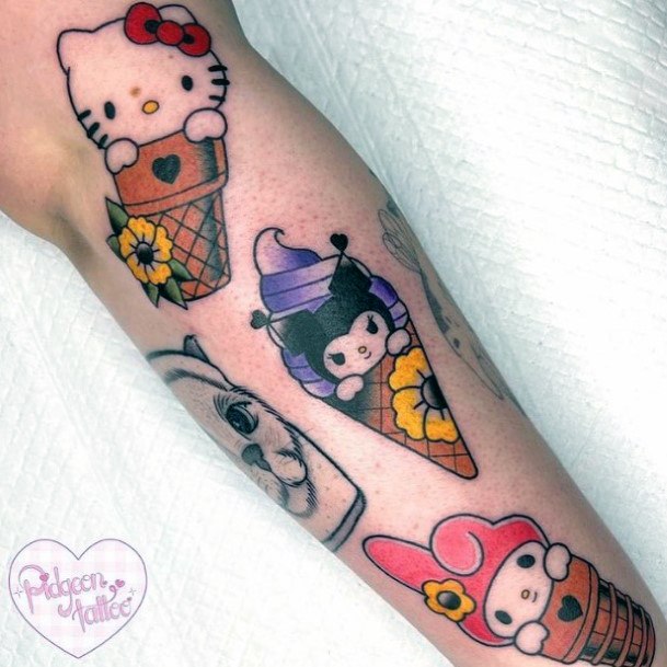 Girls Designs Hello Kitty Tattoo