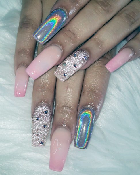 Girls Designs Holographic Nail