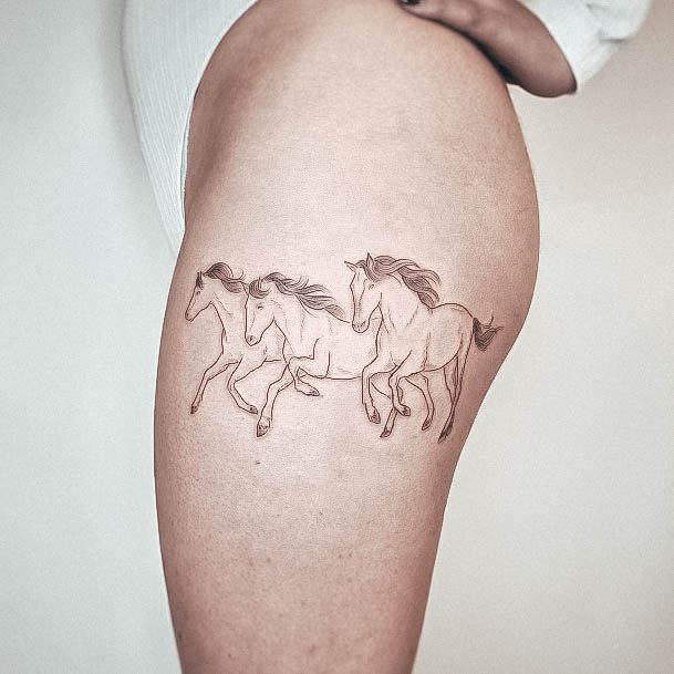 Girls Designs Horse Tattoo