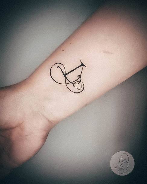 Girls Designs Initials Tattoo