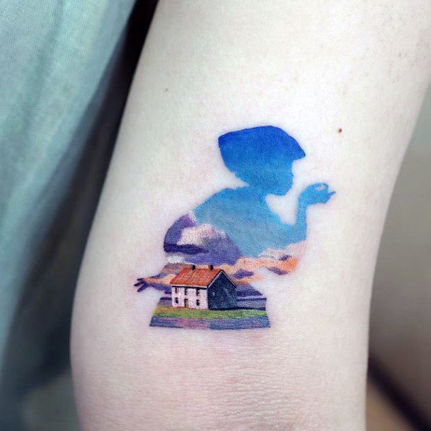 Girls Designs Landscape Tattoo