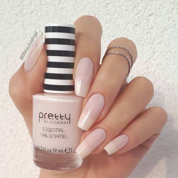 Girls Designs Light Nude Nail