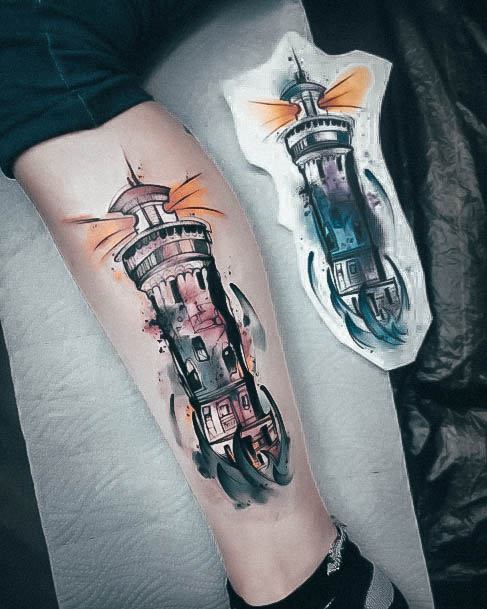 Girls Designs Lighthouse Tattoo