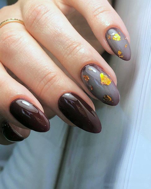 Girls Designs Maroon Nail