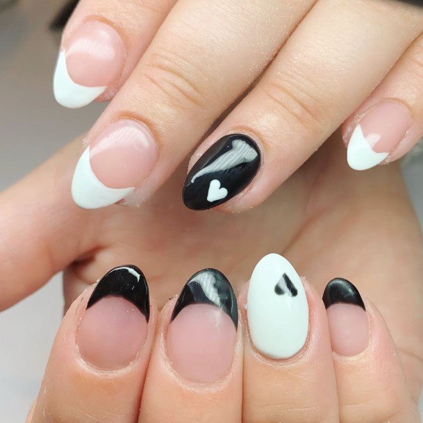 Girls Designs Monochrome Nail