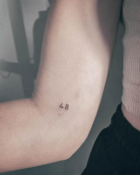 Girls Designs Number Tattoo