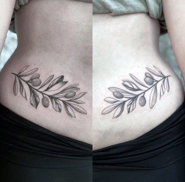 Girls Designs Olive Branch Tattoo
