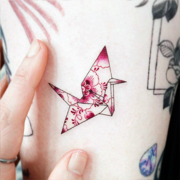 Girls Designs Origami Tattoo