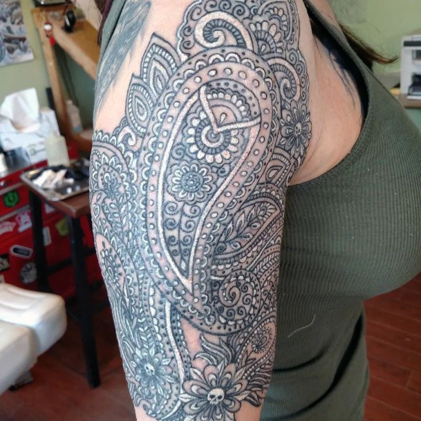 Girls Designs Paisley Tattoo