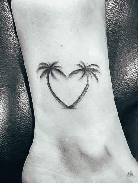 Girls Designs Palm Tree Tattoo Tiny