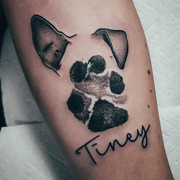 Girls Designs Paw Print Tattoo