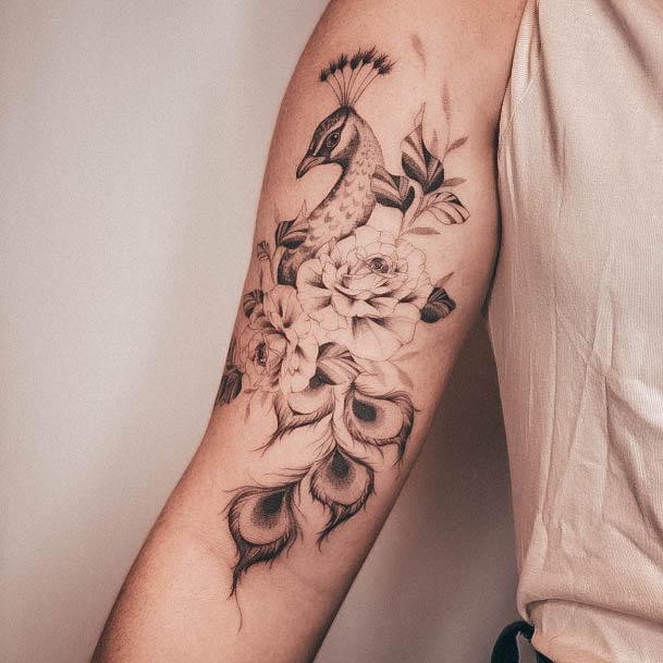 Girls Designs Peacock Tattoo