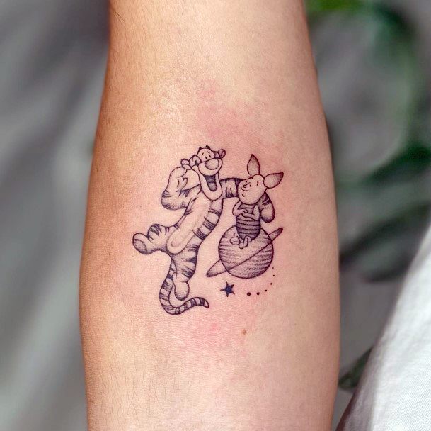 Girls Designs Piglet Tattoo