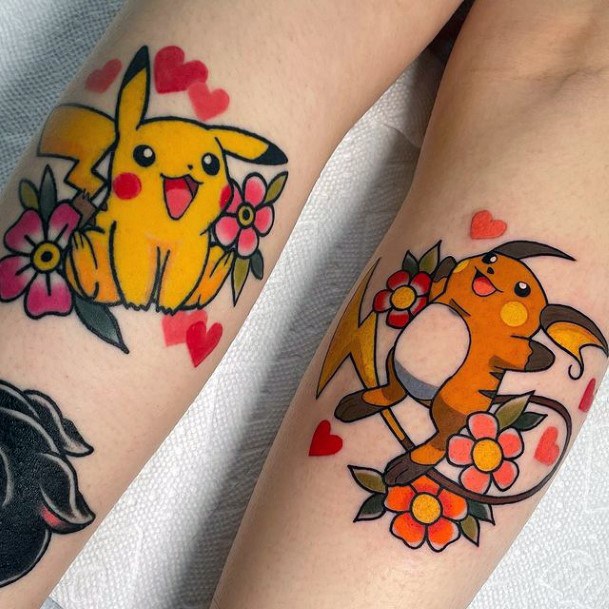 Girls Designs Pikachu Tattoo
