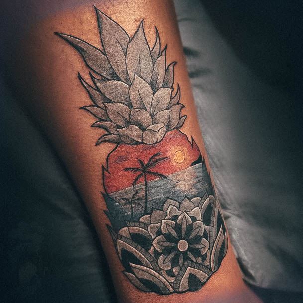 Girls Designs Pineapple Tattoo