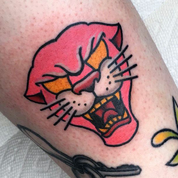 Girls Designs Pink Panther Tattoo