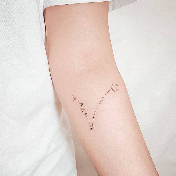 Girls Designs Pisces Tattoo Inner Forearm