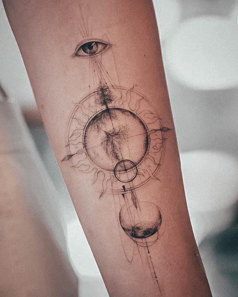 Girls Designs Planet Tattoo